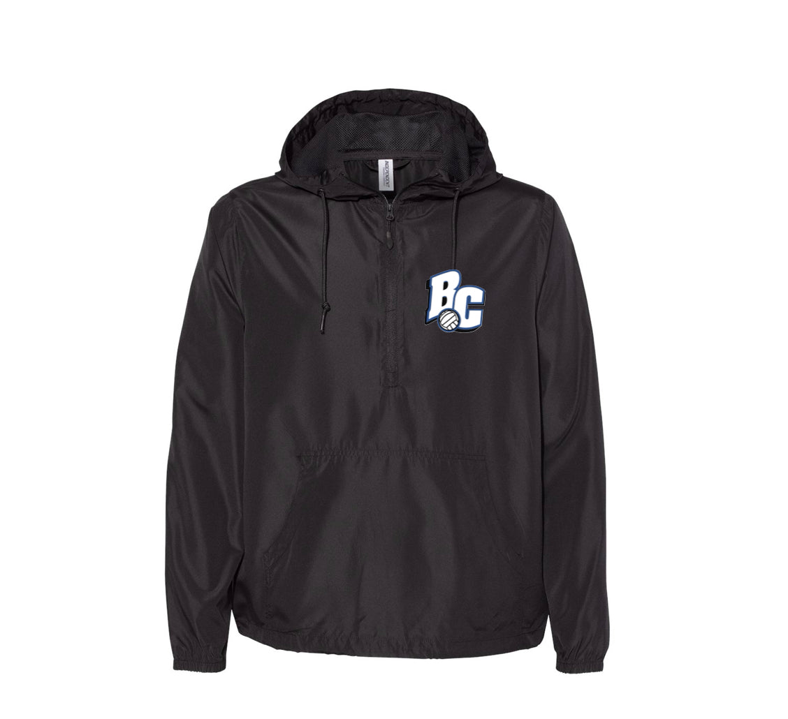 Unisex Lightweight Quarter-Zip Windbreaker Pullover Jacket